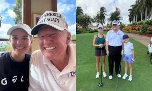 Ông Trump chơi golf cùng cháu gái vào cuối tuần đầu tiên sau khi đắc cử Ông Trump chơi golf cùng cháu gái vào cuối tuần đầu tiên sau khi đắc cử
